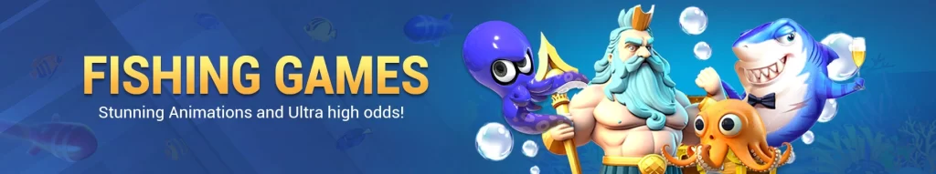 Colorful fishing slot game interface with dynamic ocean creatures featured on JILIX app